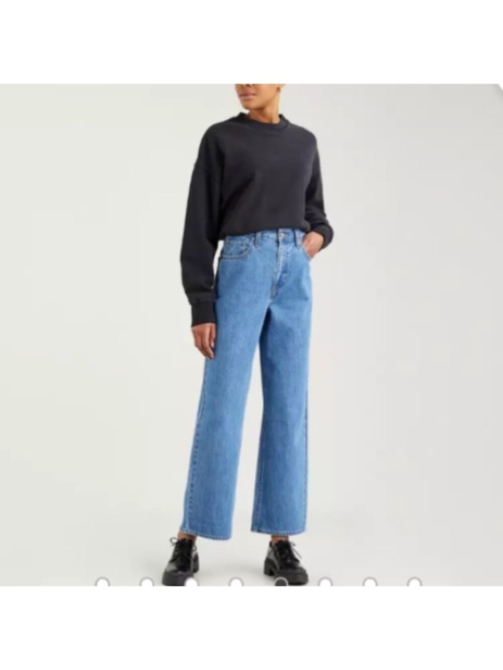 Levi’s High Waisted Straight Jeans Women’s 30 Blue 100% Cotton Streetwear FLAW